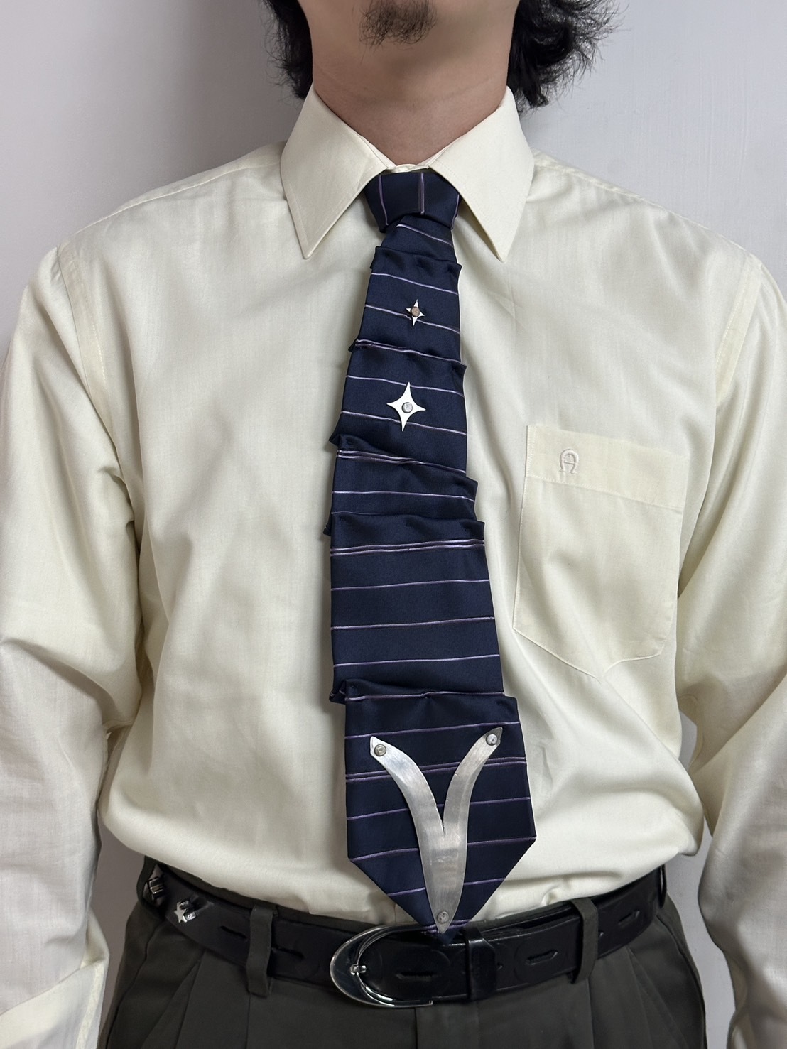 KARTHUR  手工再製金屬領帶-條紋