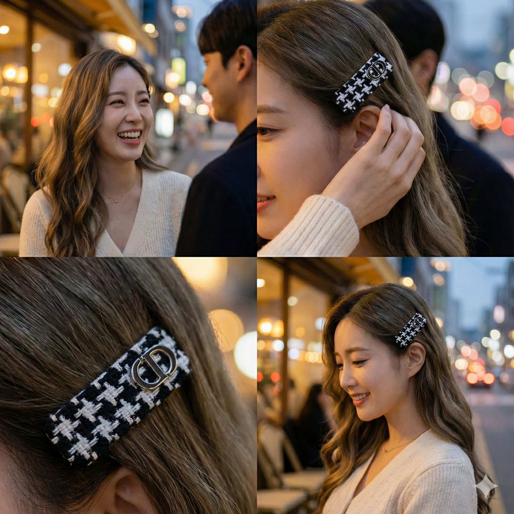 DIOR Beauty 復古千鳥格髮夾（1盒2個）