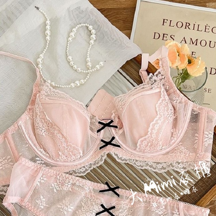 裸粉花嫁法式內衣
