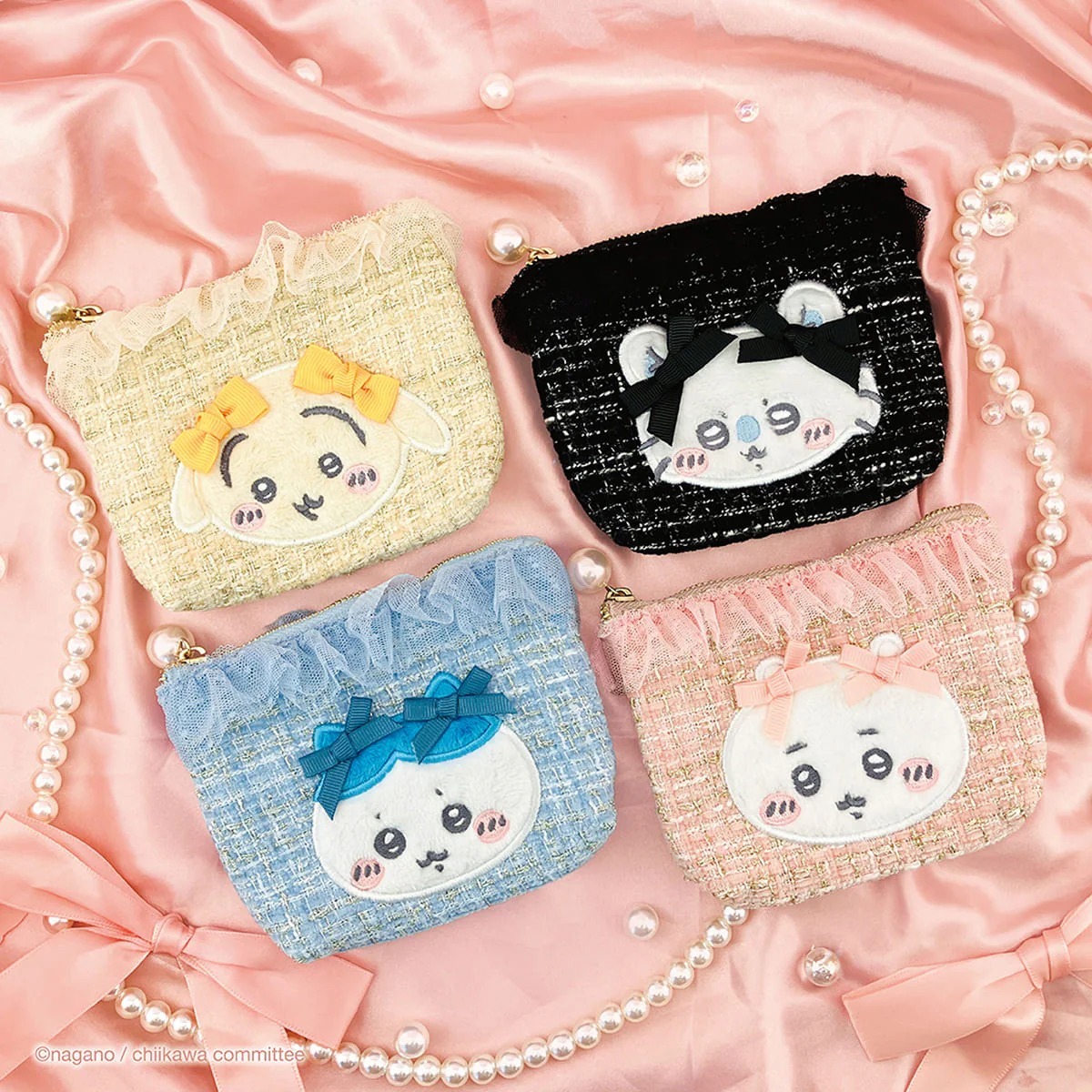 日限定 Chiikawa 吉伊卡哇 雙蝴蝶結系列 粗花散子包連紙巾袋