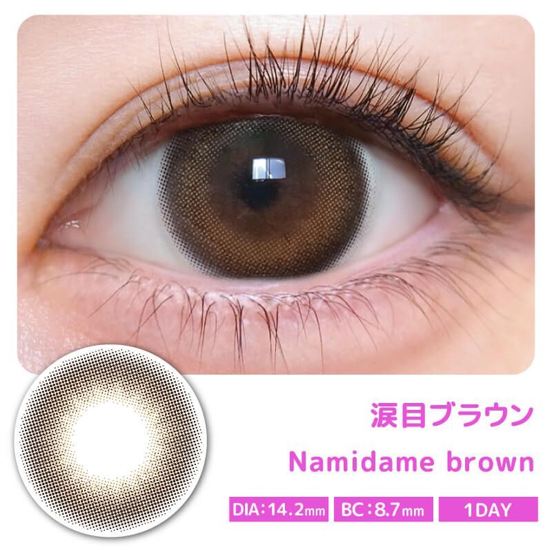 [日拋] TORICONINARU 1 Day Namidame brown｜妝隱形眼鏡｜每盒10片