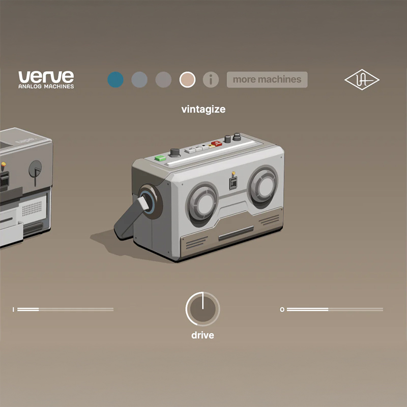 Universal Audio Verve Analog Machines Essentials｜音訊效果器插件