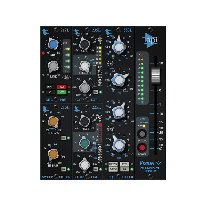 Universal Audio API Vision Channel Strip Collection｜Channel Strip 效果器插件
