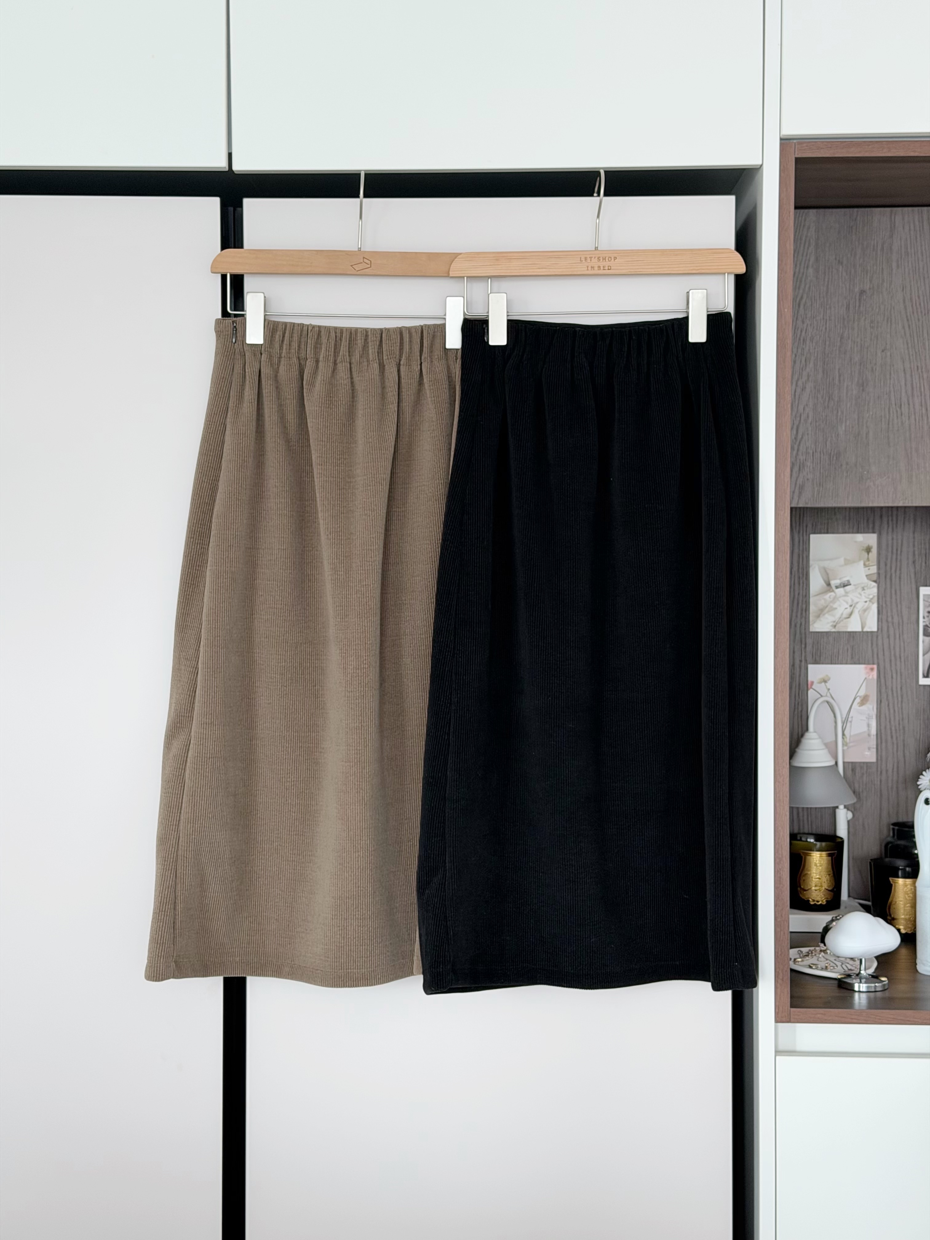 KR431 ONNI氣質前開叉直筒裙-2色