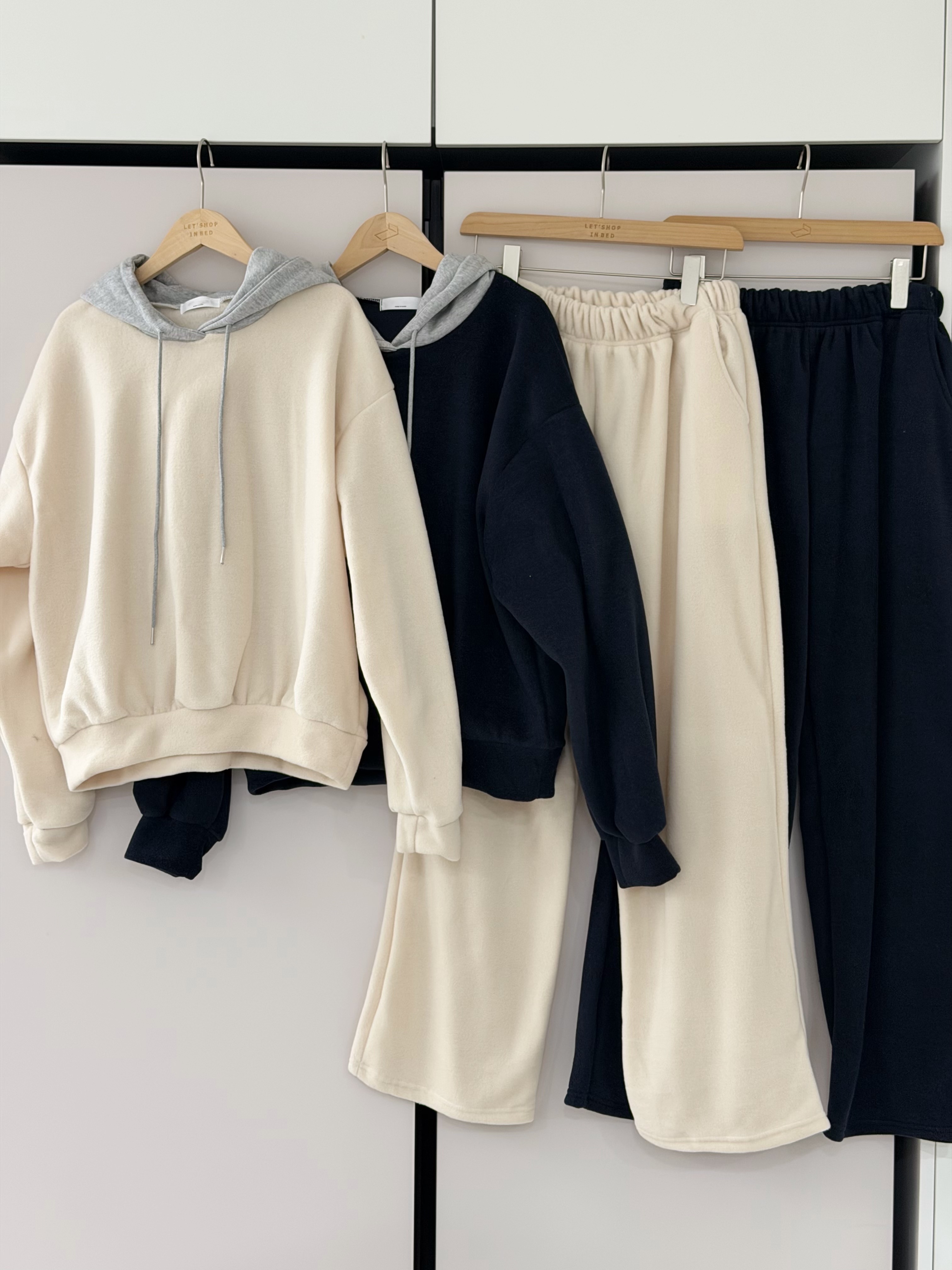 KR434 HEAHEA子拼色衛衣套裝-2色