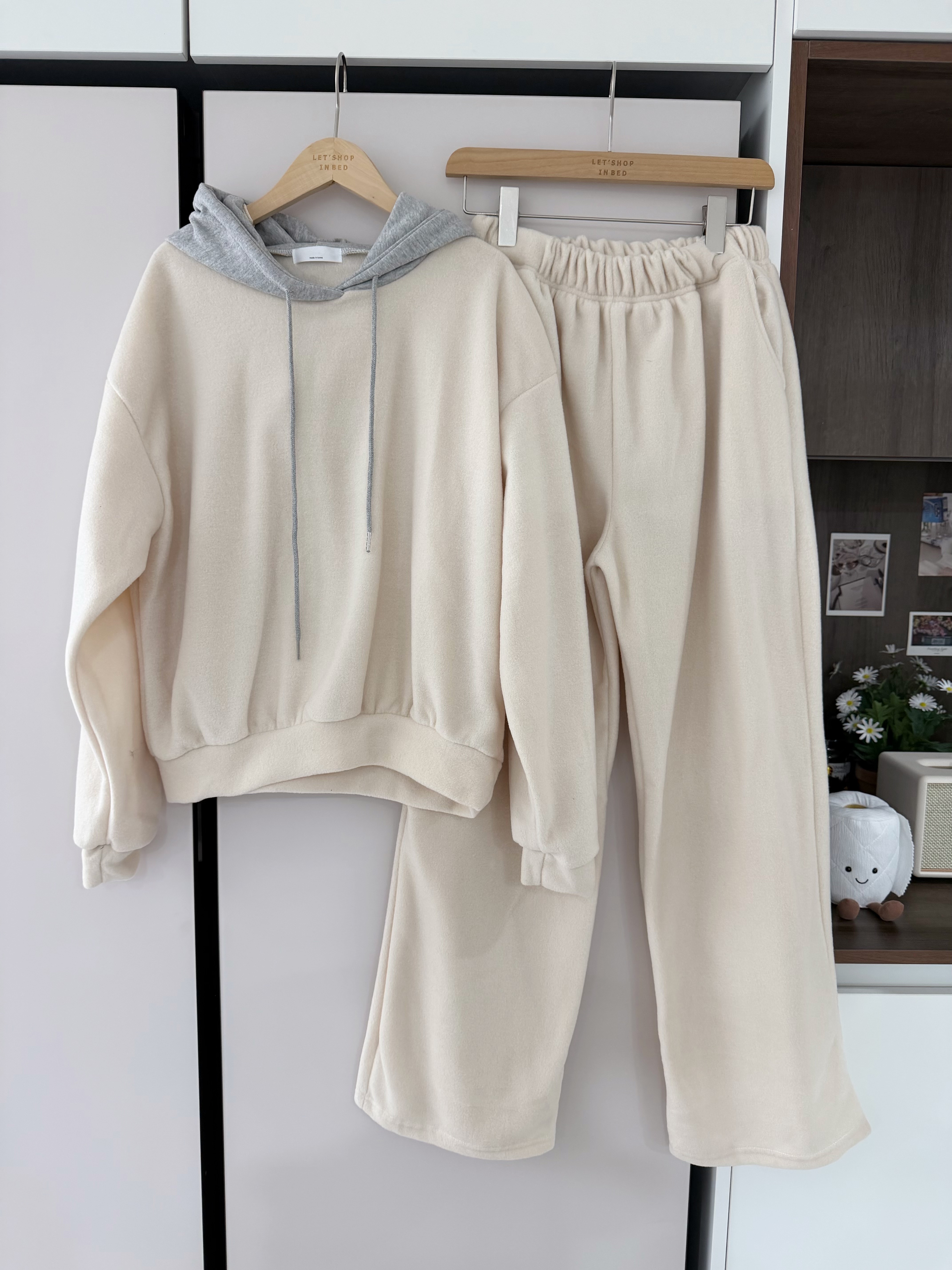 KR434 HEAHEA子拼色衛衣套裝-2色