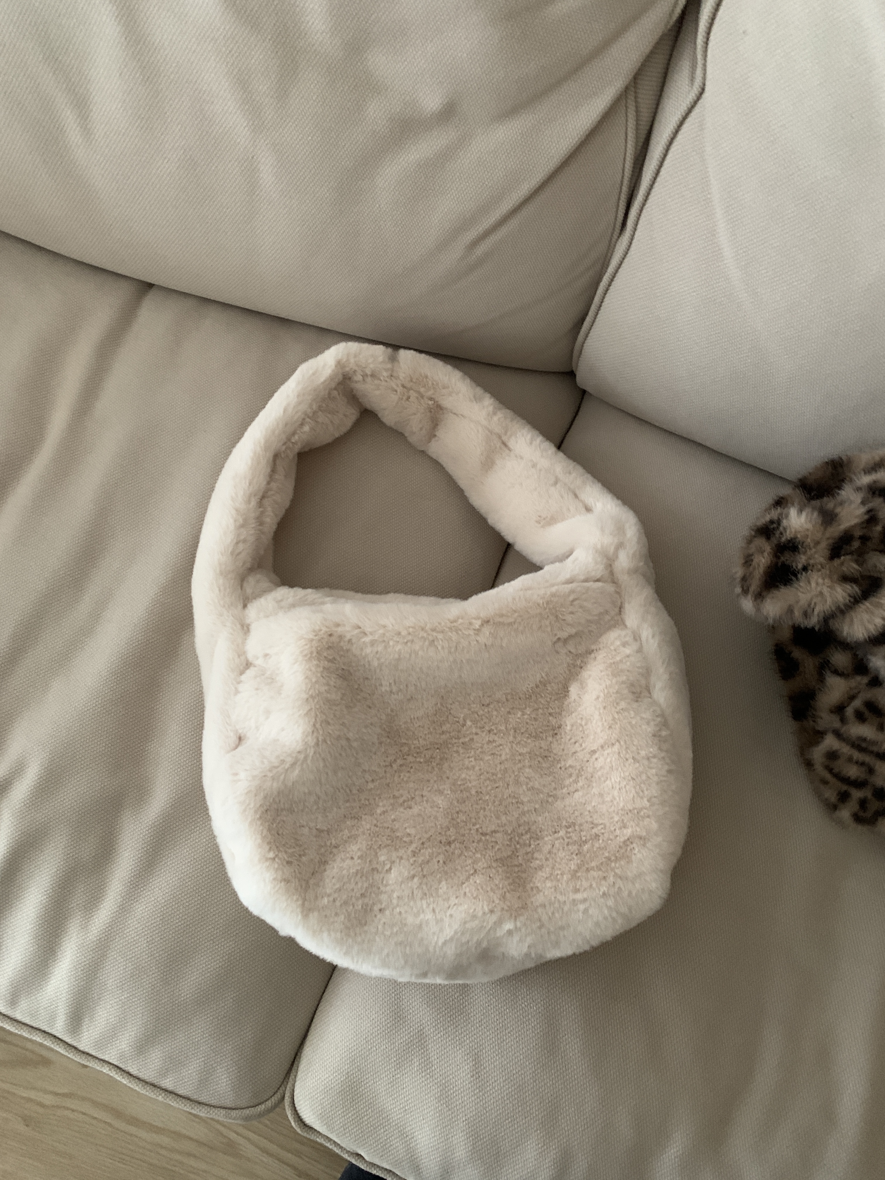 R220/豹紋.奶白 毛毛枕頭包