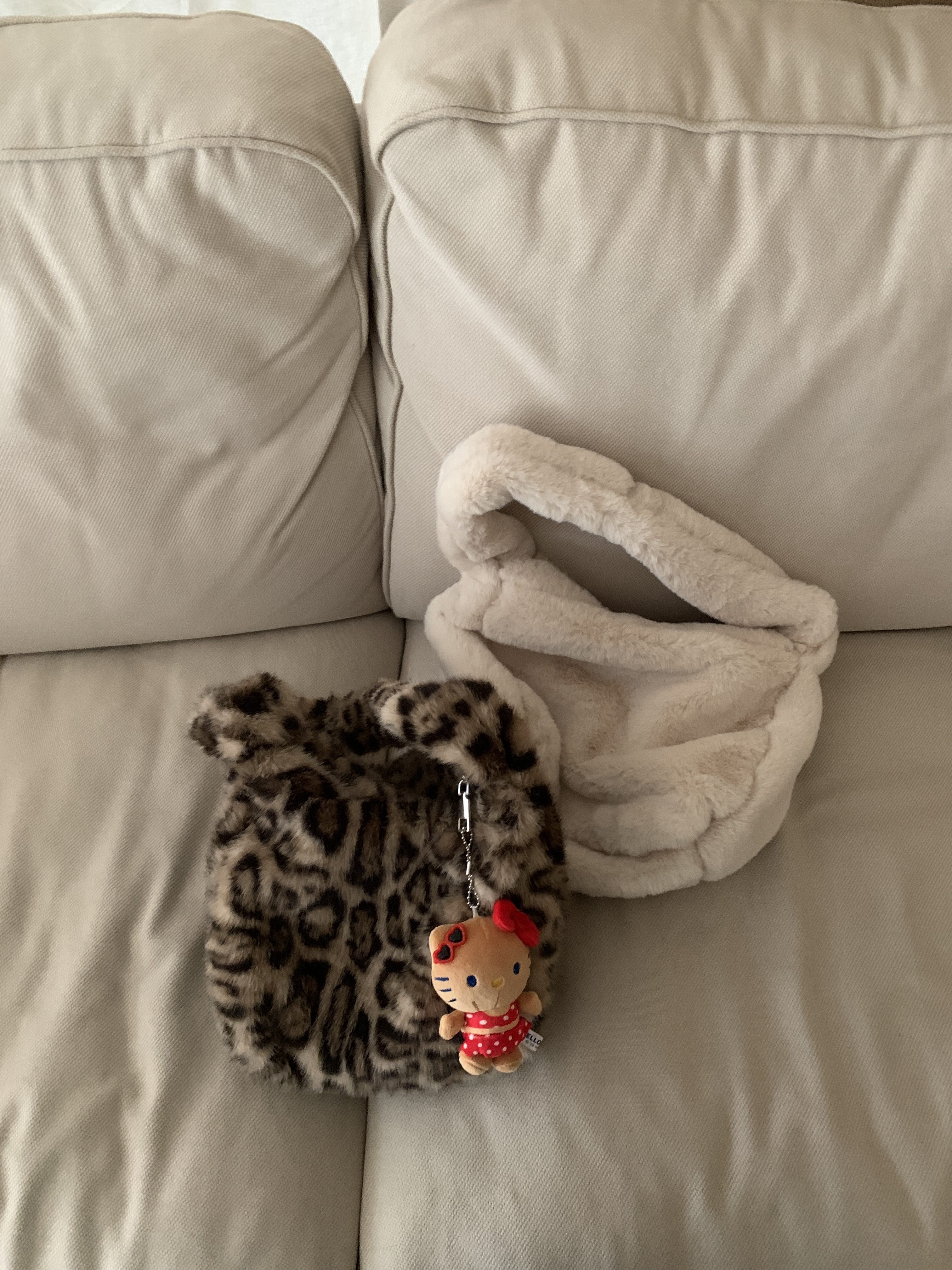 R220/豹紋.奶白 毛毛枕頭包