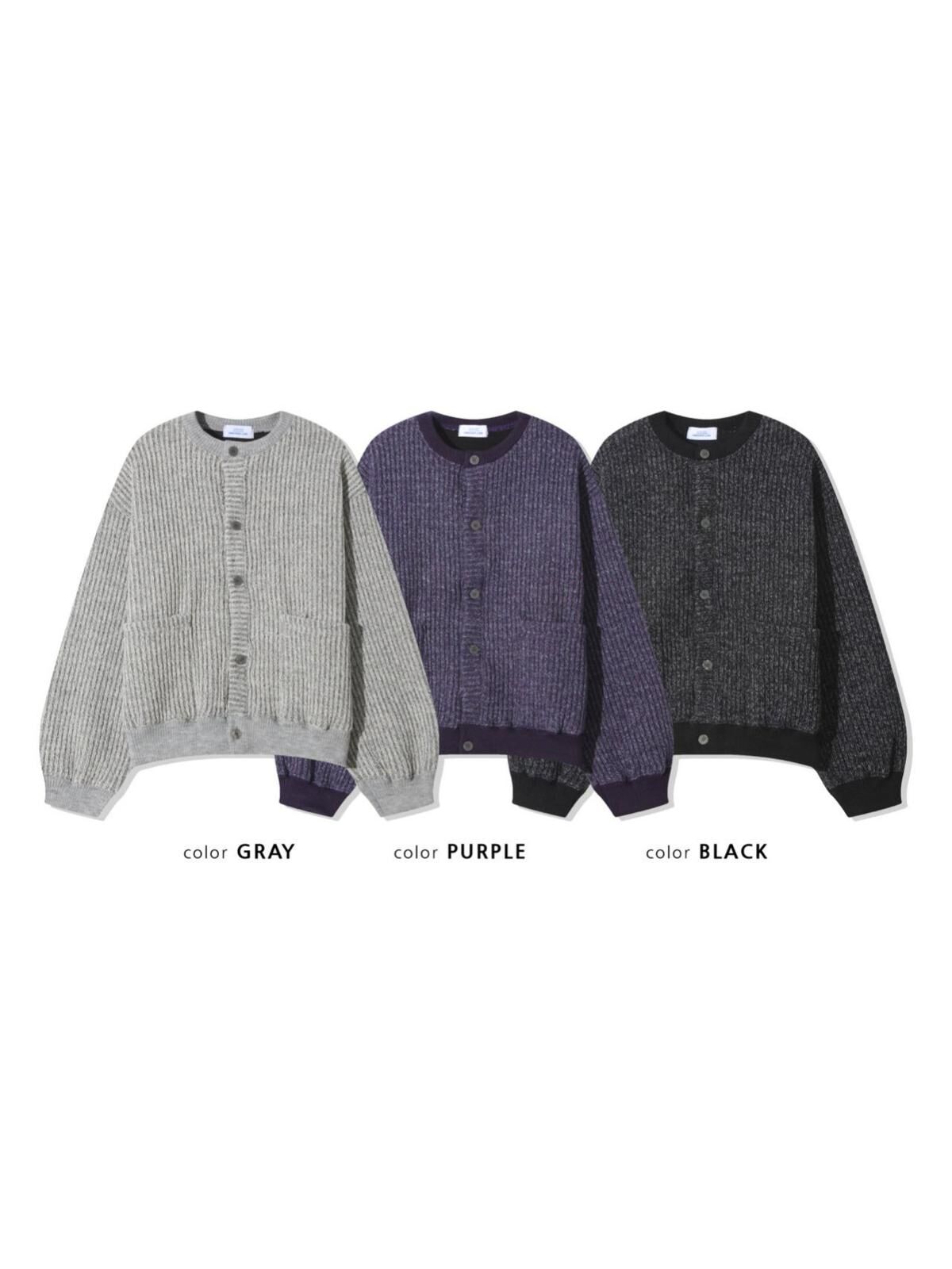 淨色圓領開胸外套 UNUSED-144JK