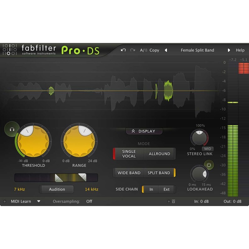 FabFilter Pro-DS｜人聲去齒音效果器