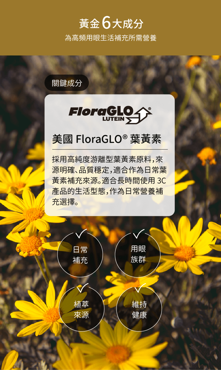 潤晶萃採用美國FloraGLO葉黃素