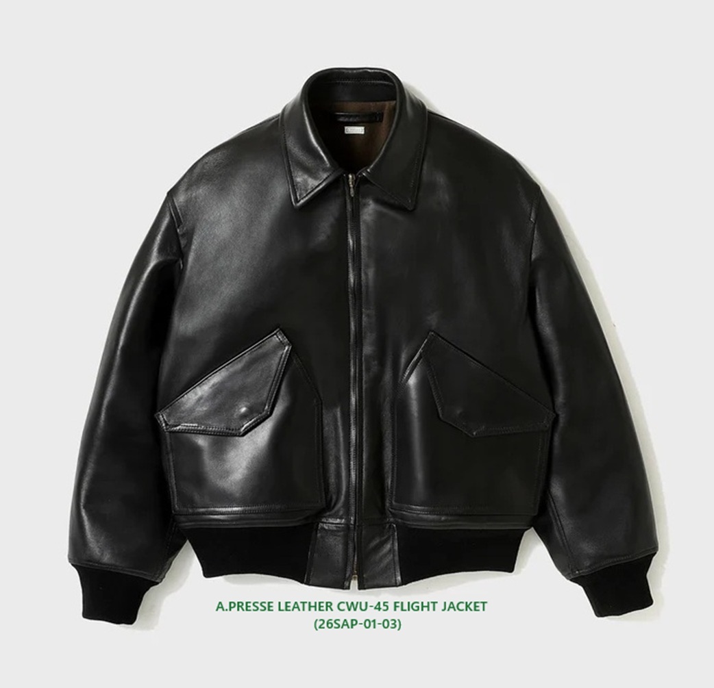 A.PRESSE 2026 LEATHER CWU-45 FLIGHT JACKET (26SAP-01-03) - PRE ORDER ITEM (預訂中)