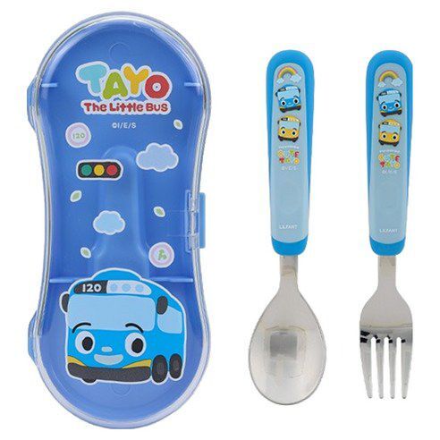Tayo 不鏽鋼兒童餐具連收納盒
