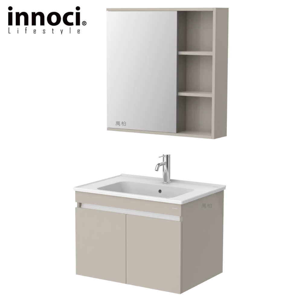 innoci藝耐 面盆浴櫃鏡櫃組(70cm) M127A1-A