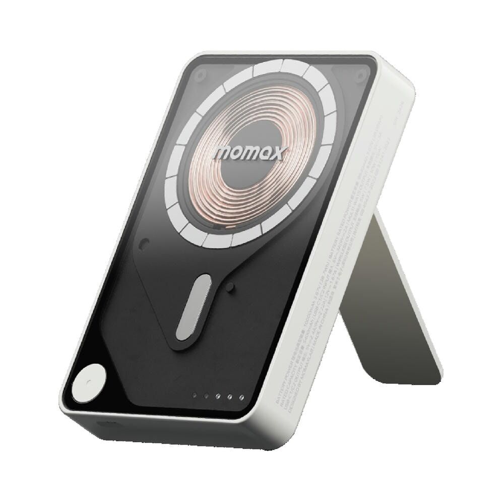 1-Power X Pro 10000mAh 磁吸內建USB-C線行動電源-附支架-白色