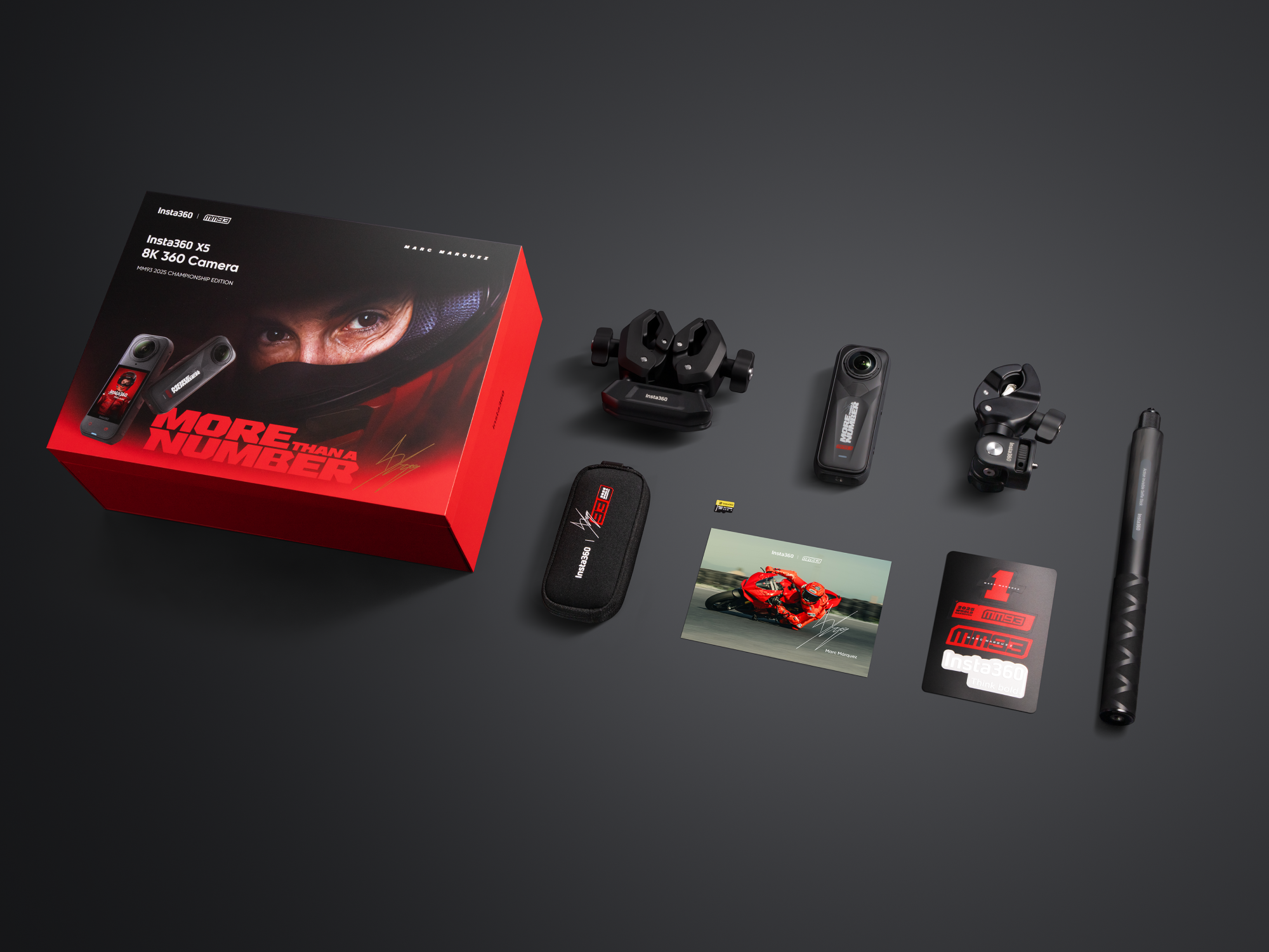 Insta360 X5 MM93 冠軍聯名版摩托車飆風套組