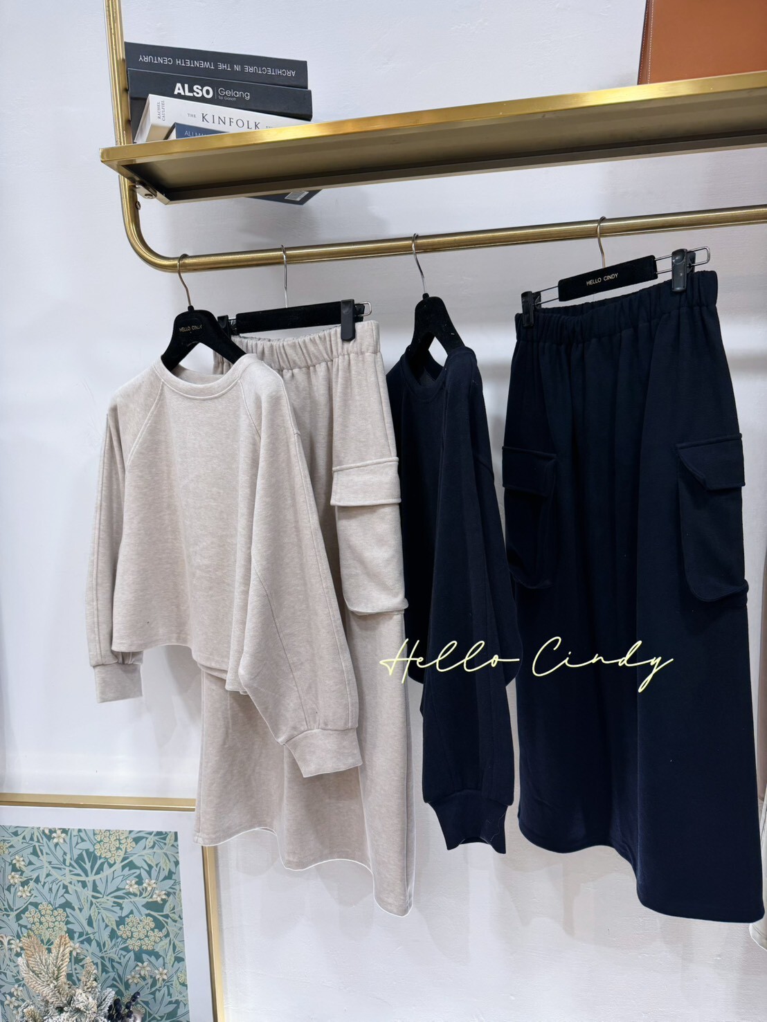 B12134 版型很厲害的超顯瘦車線上衣+工裝裙套裝組