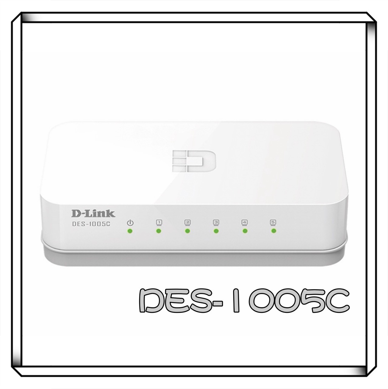 D-Link 友訊 DES-1005C 5埠 節能型桌上型乙太網路交換器