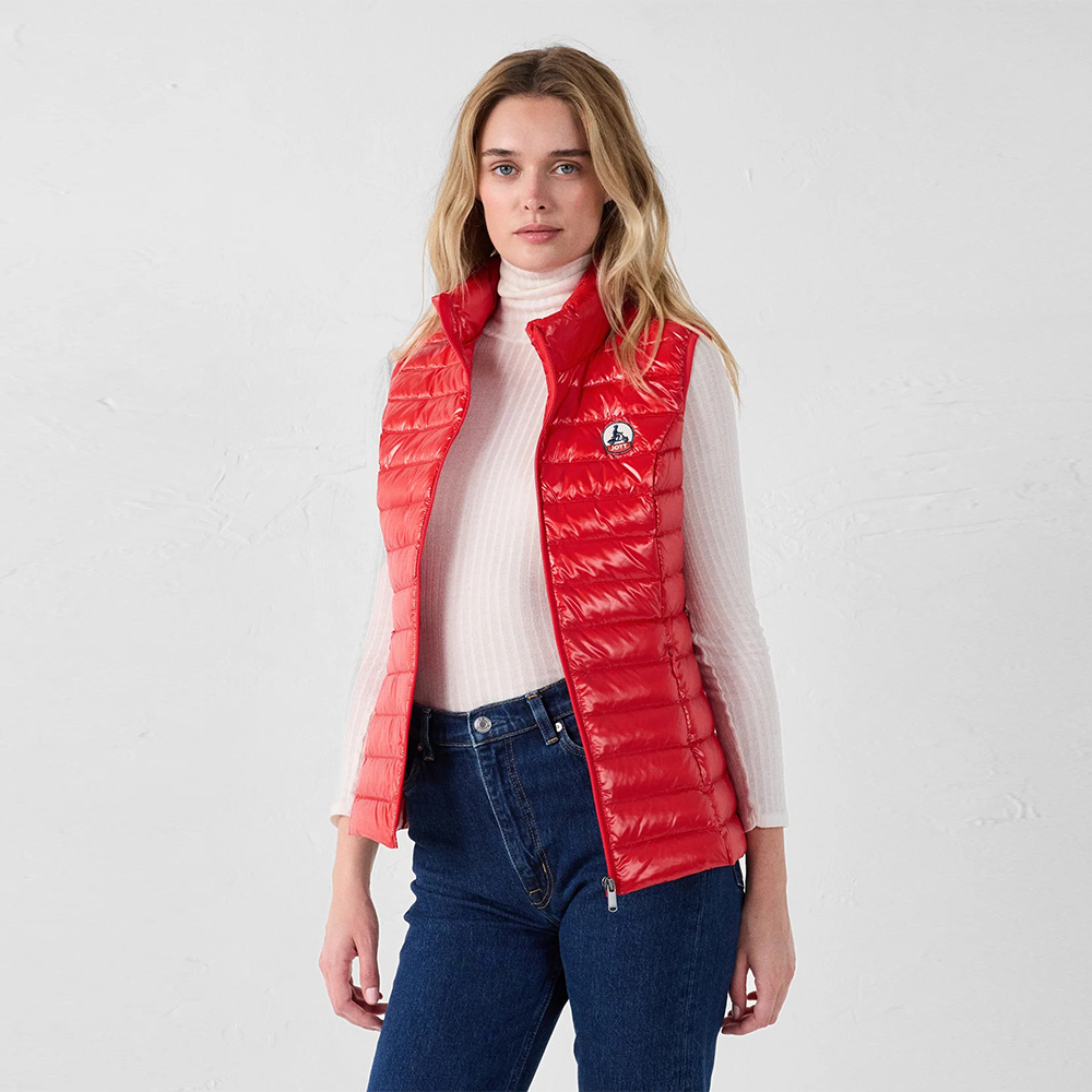 【JOTT】SED流行款立領羽絨背心(紅)