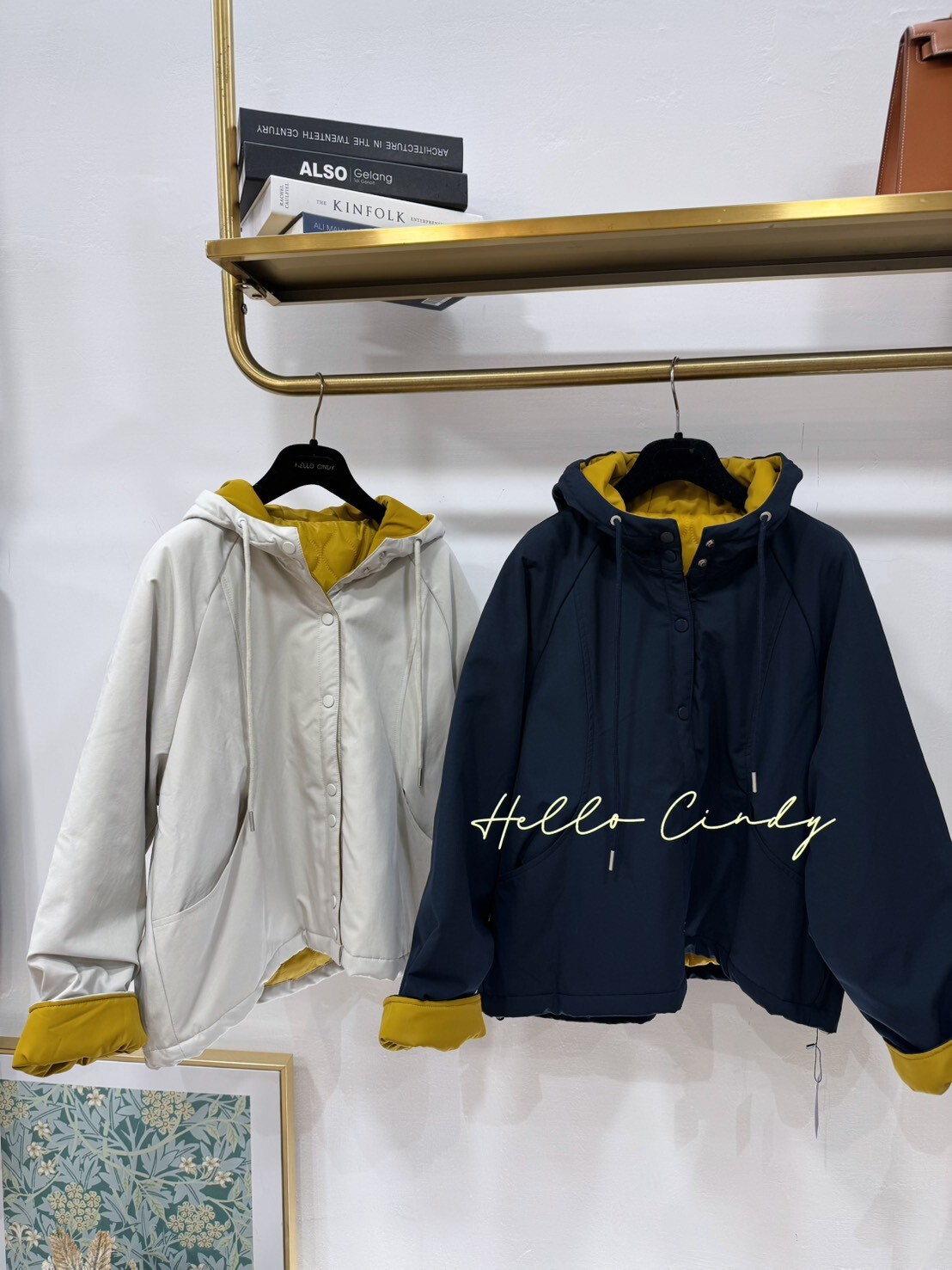 B12141 質感很好的撞色鋪棉顯瘦外套