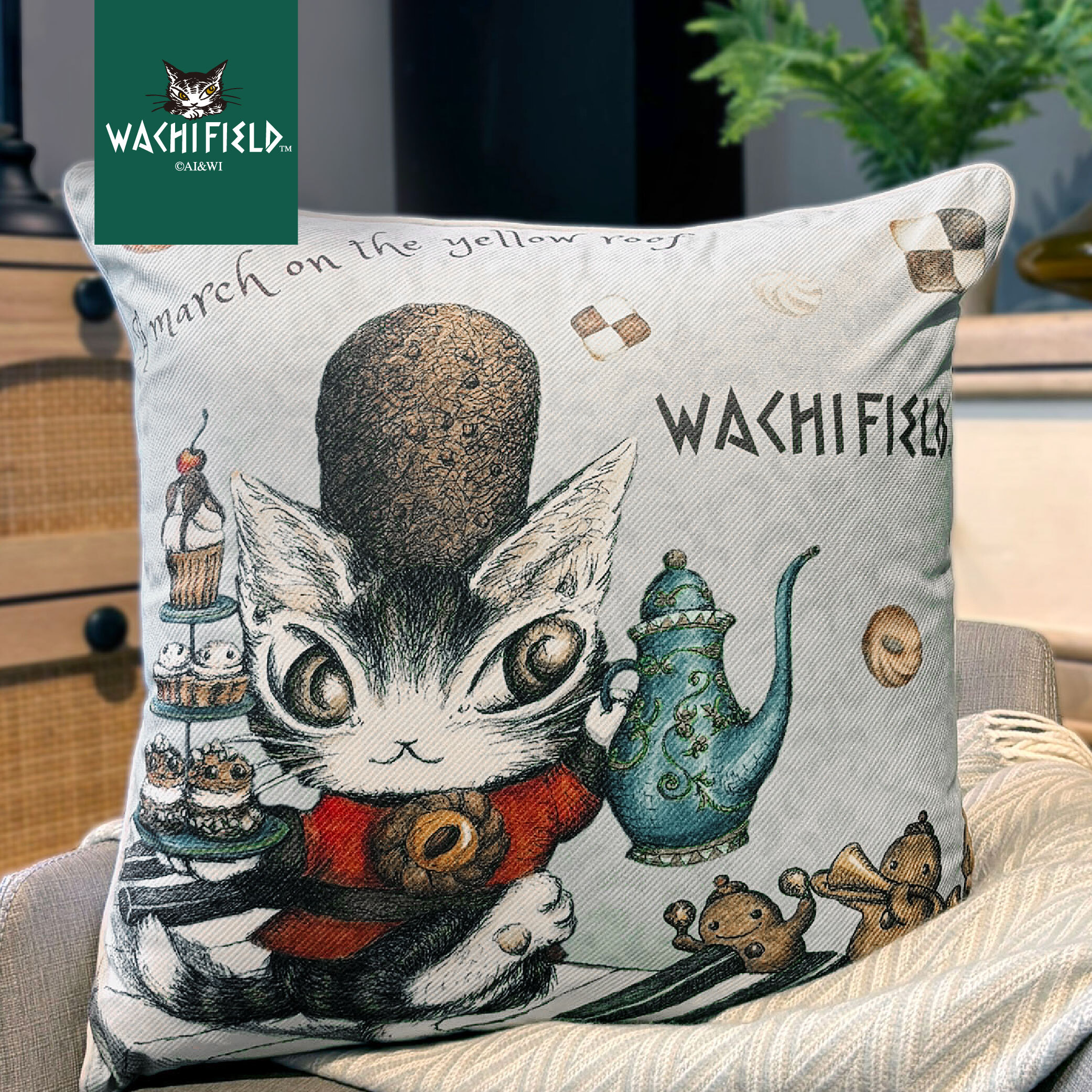 【Wachifiled™ 達洋貓 首次登場】午後的茶會  靠墊套