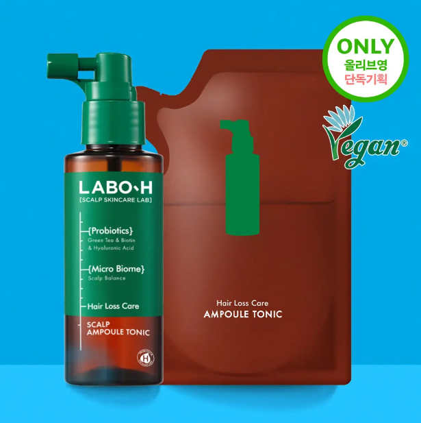 Labo H Probiotic Anti-Hair Loss Scalp Strengthening Essence Spray 100ml + Refill 100ml