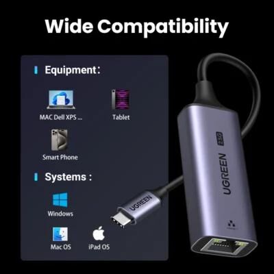 Ugreen USB-A轉RJ45 2.5G以太網適配器_CM648-25051