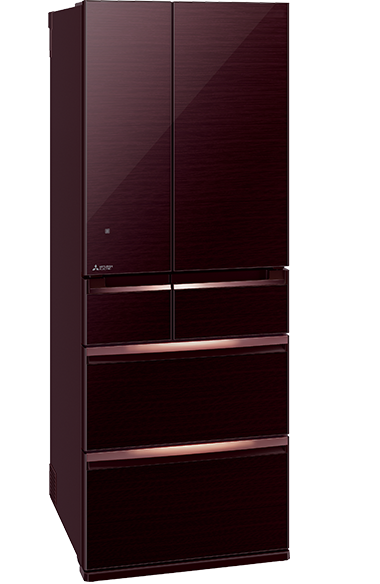 三菱六門冰箱 玻璃鏡面系列 MR-WX61C (605L) 水晶棕