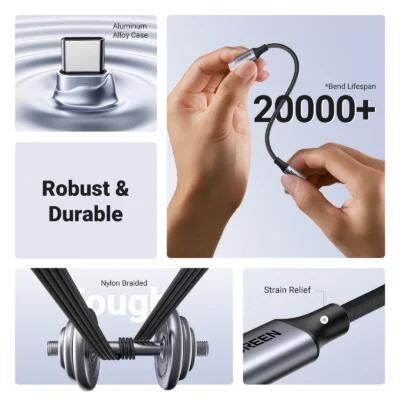 Ugreen USB-C 轉3.5mm 音訊轉接器 -10CM_AV161-80154