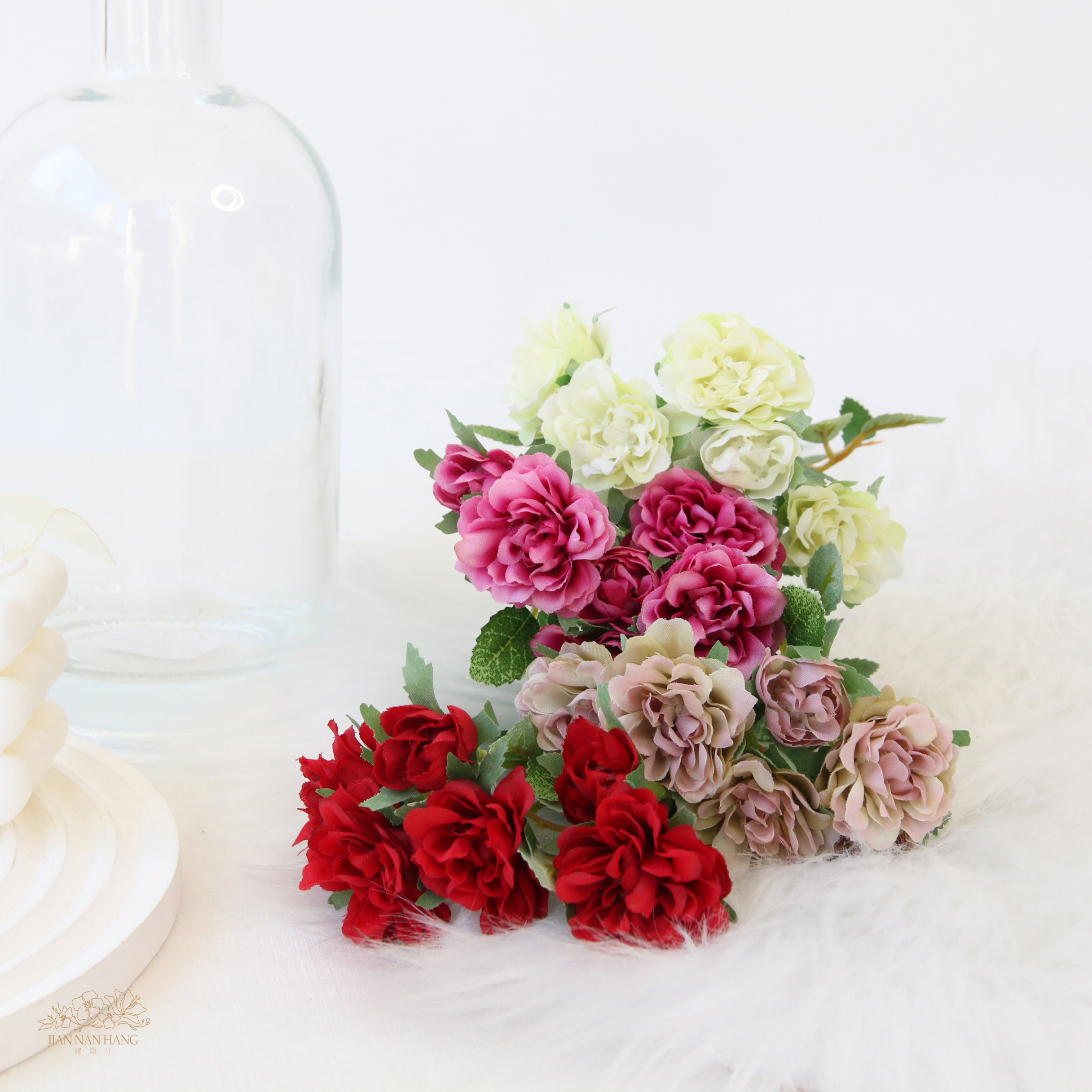 人造花 迷你玫瑰 4色