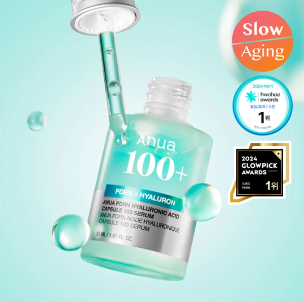 ANUA Salmon PDRN Hyaluronic Acid Capsules 100ml Essence 30ml + Refill 30ml + Free Cream 30ml + 2 Toner Pads