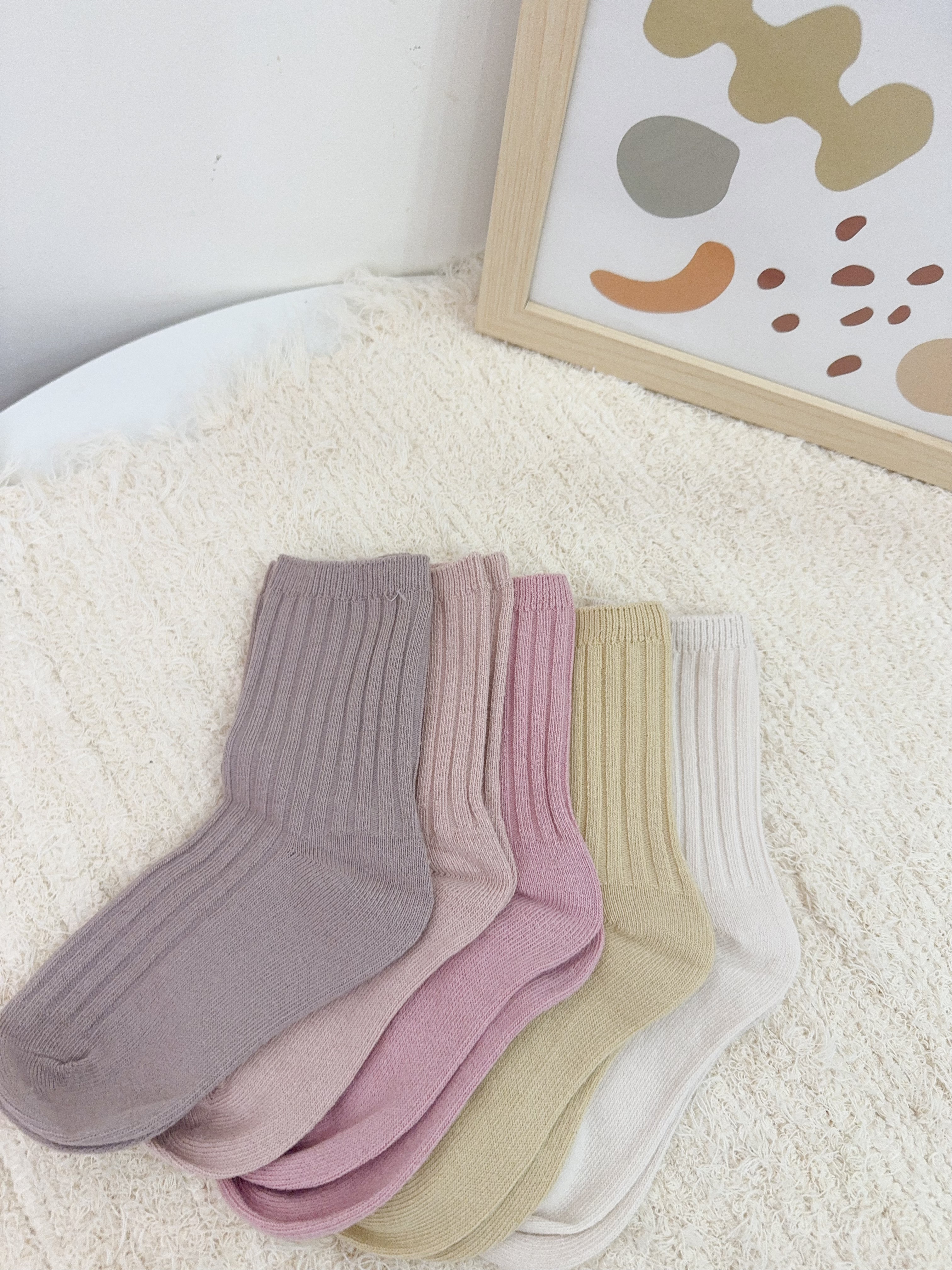 馬卡龍配色襪組5入