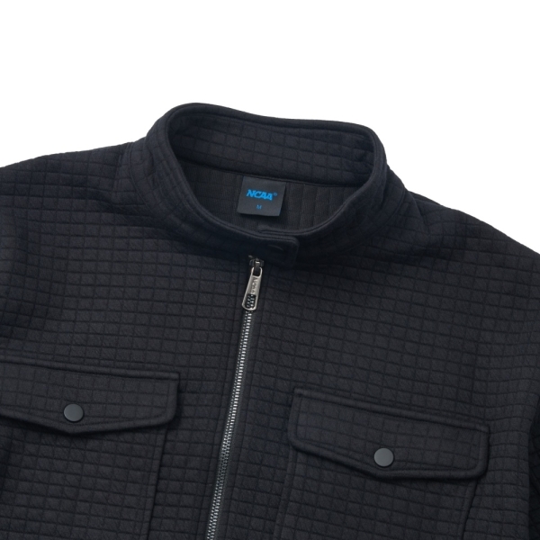 NCAA 外套 黑 落肩 泡芙 格紋夾克 女 7452140120