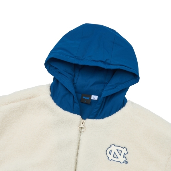 NCAA 外套 白藍 落肩 羊羔毛 短版外套 女 7452140200