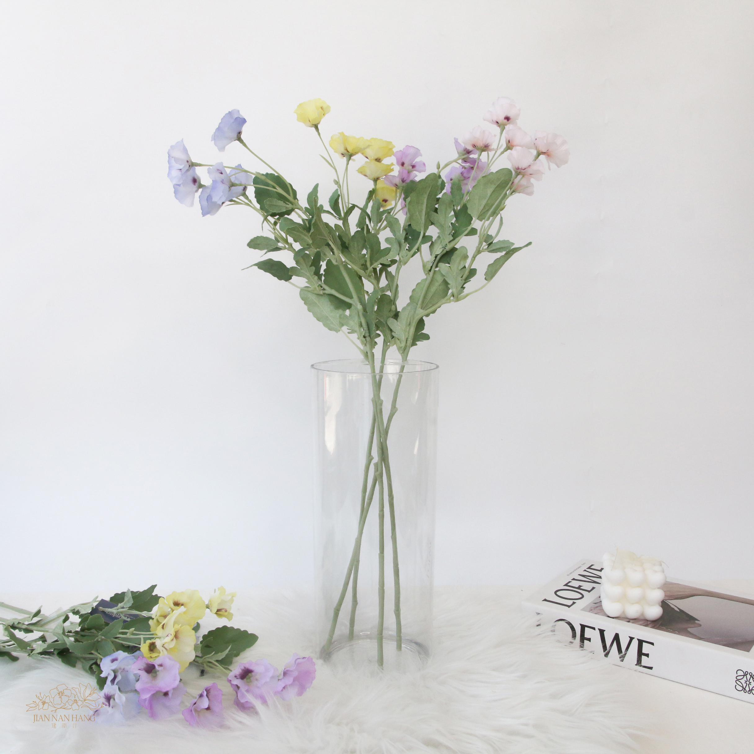 人造花 艾琳娜三色堇 4色