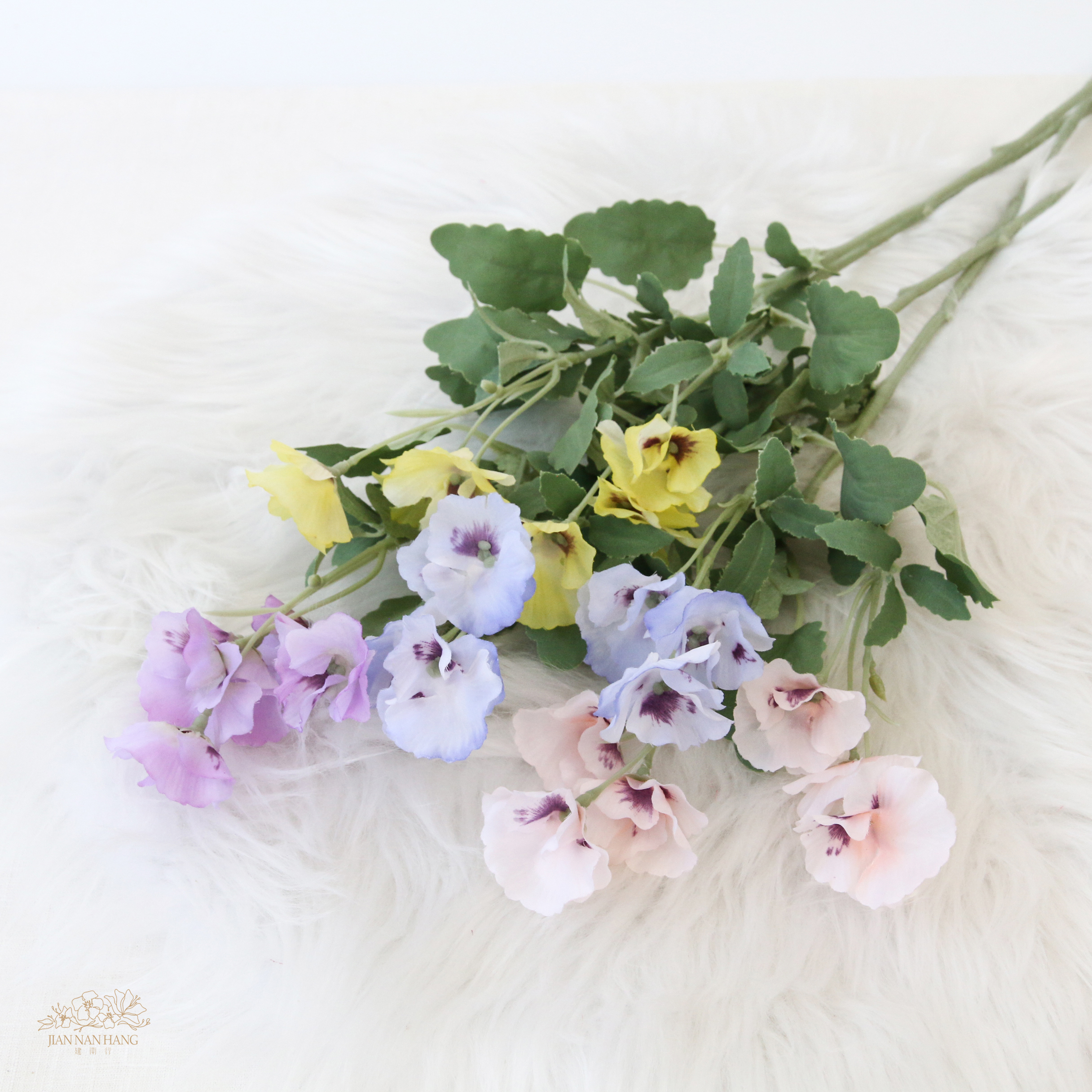 人造花 艾琳娜三色堇 4色