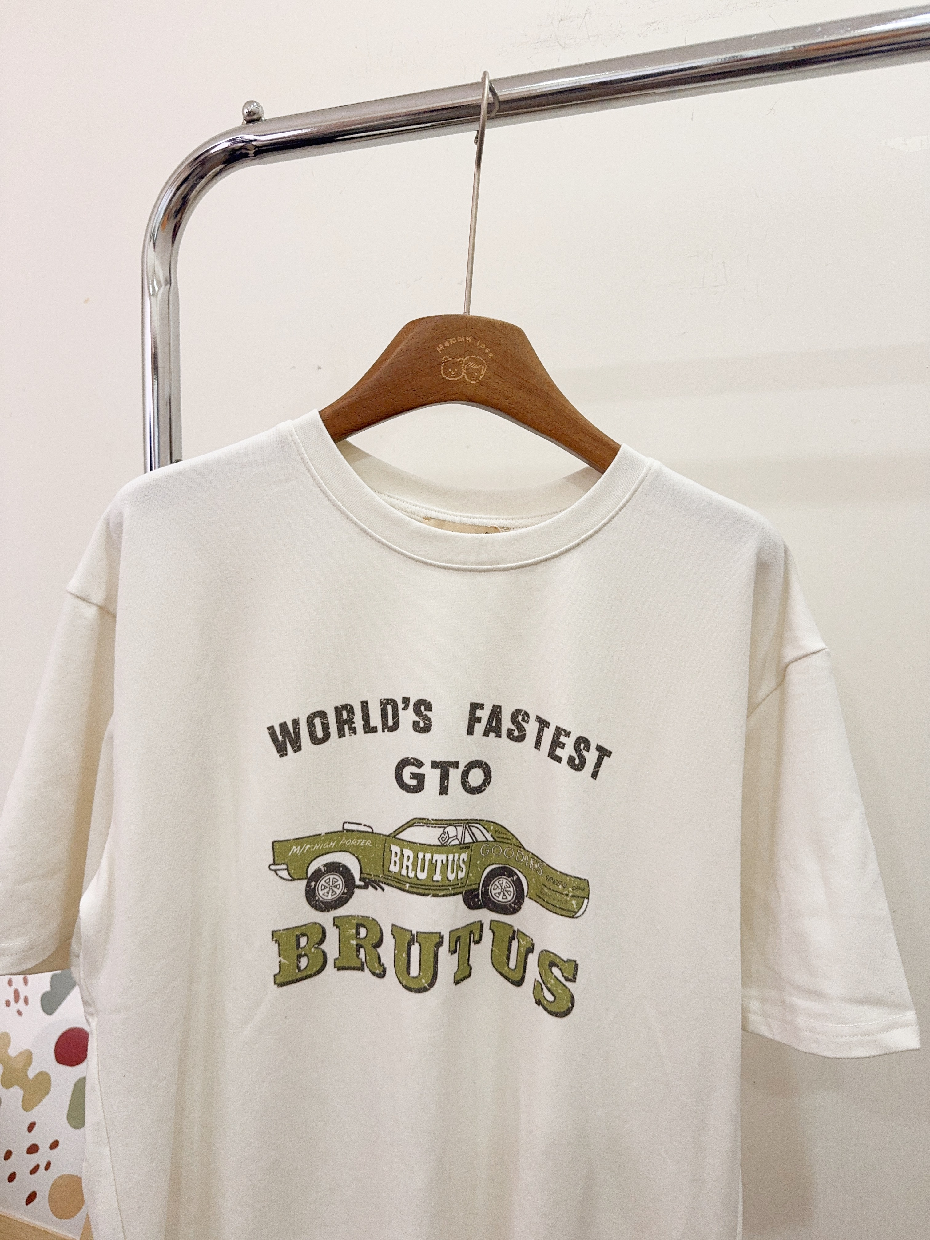 美式復古磨毛感車車短袖