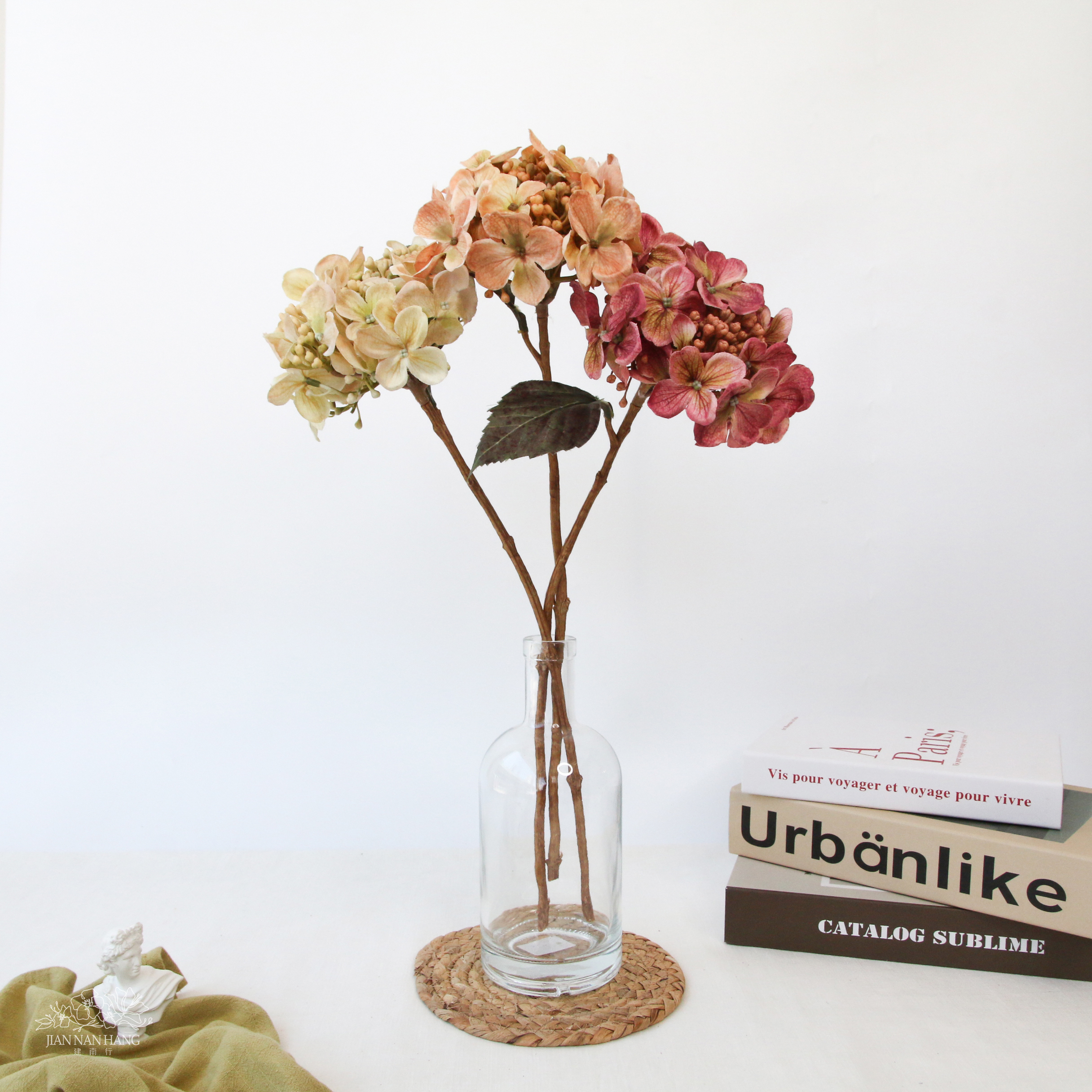 人造花 繡球 乾燥色 3色