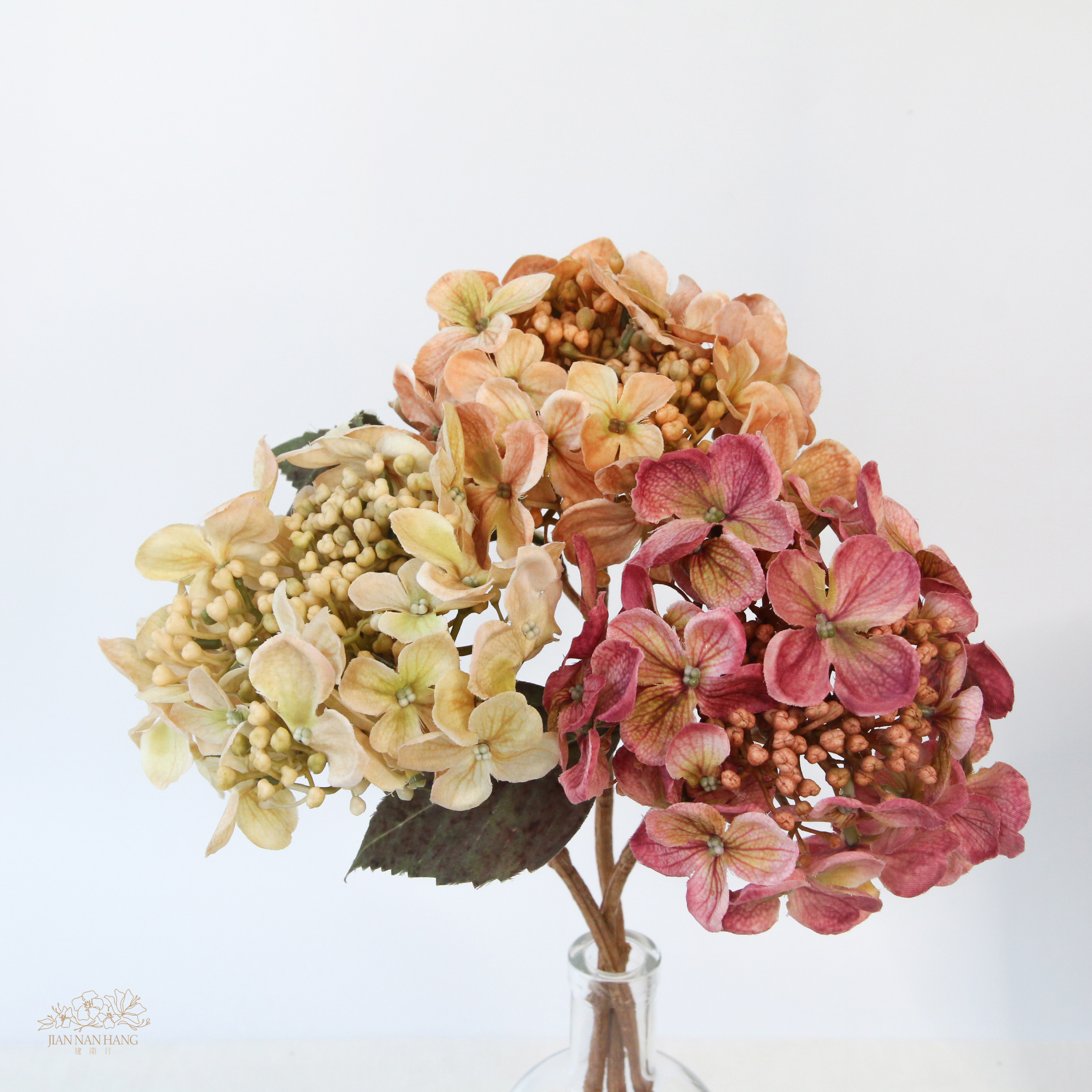 人造花 繡球 乾燥色 3色