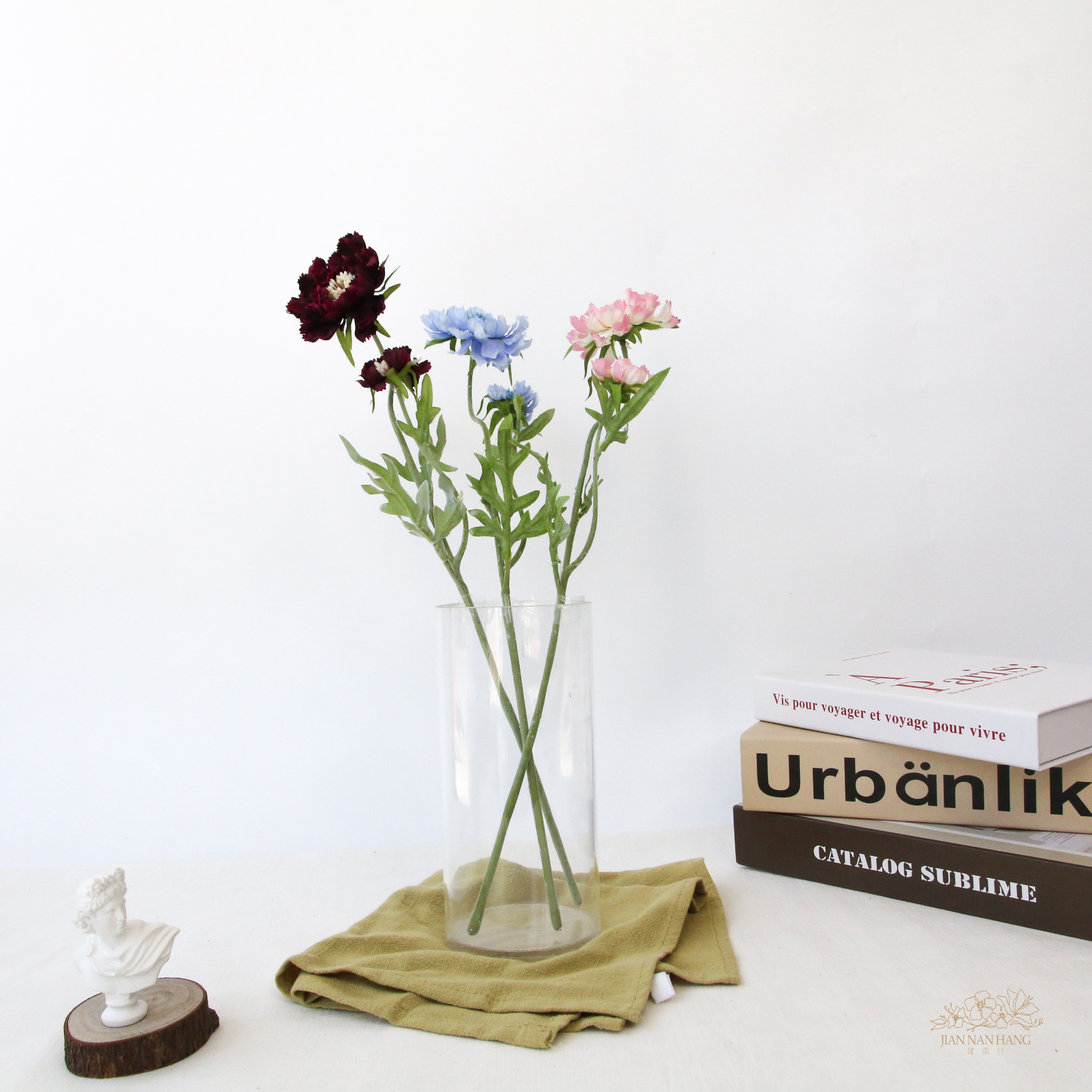 人造花 藍盆花 3色