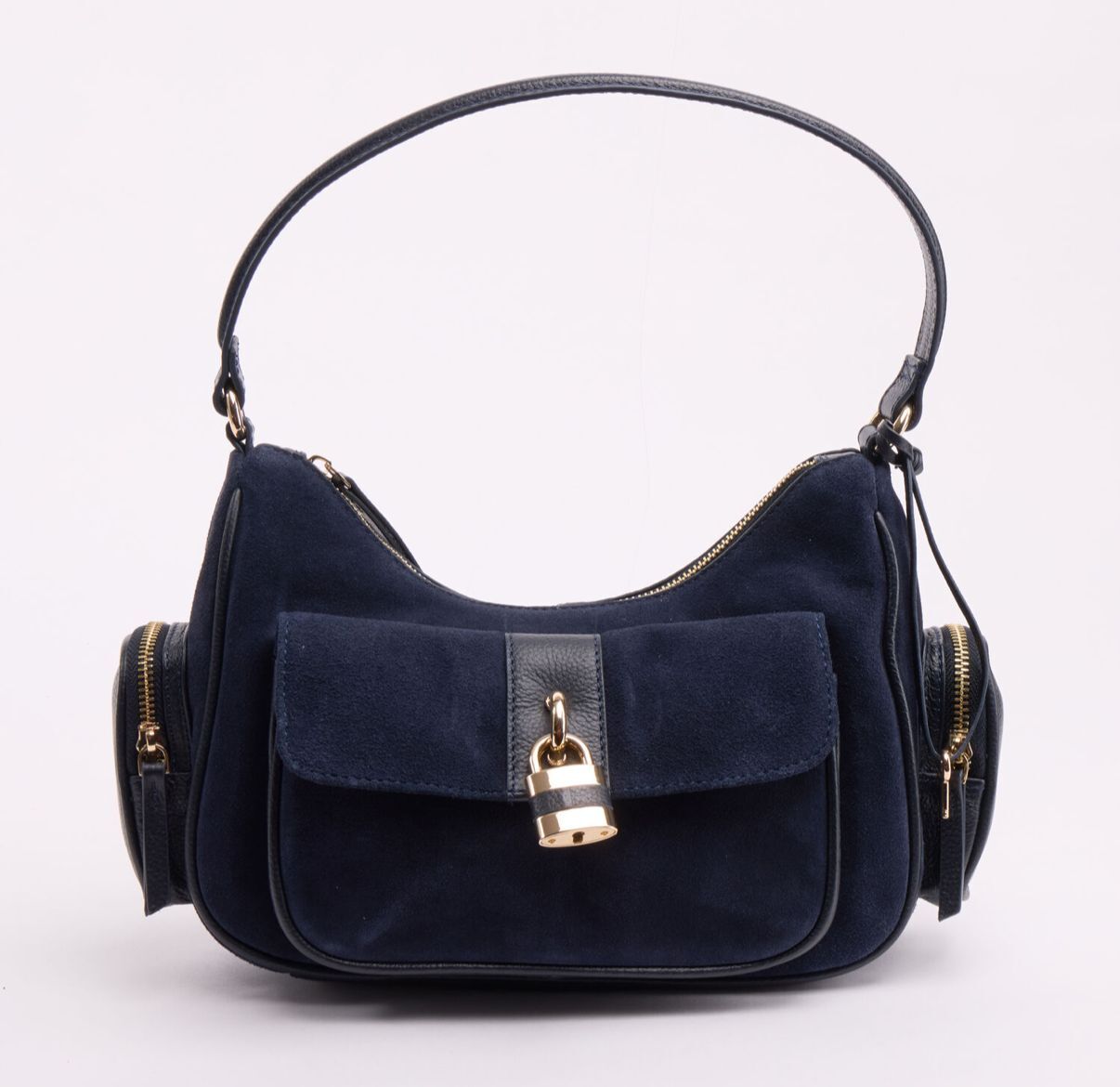 英國代購 (獨立訂單)-BRAMPTON #C Brown Suede Shoulder Bag