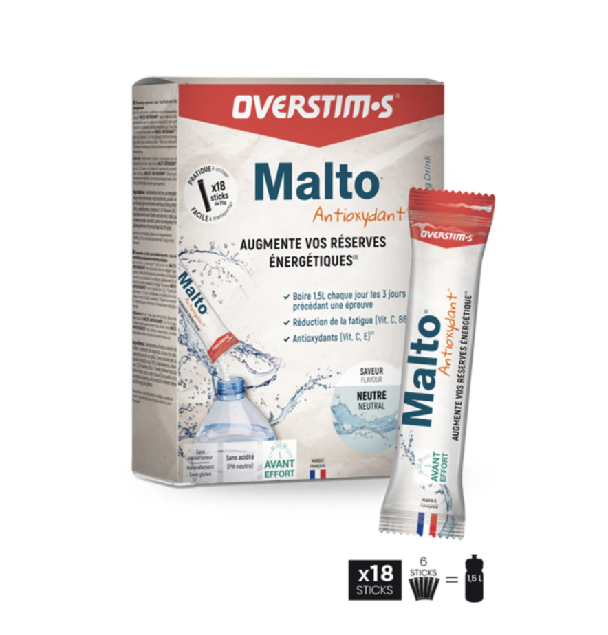 OVERSTIM.s Malto Antioxidant Carbo Loading Drink - Neutral 抗氧化麥芽糖充劑 (18支)