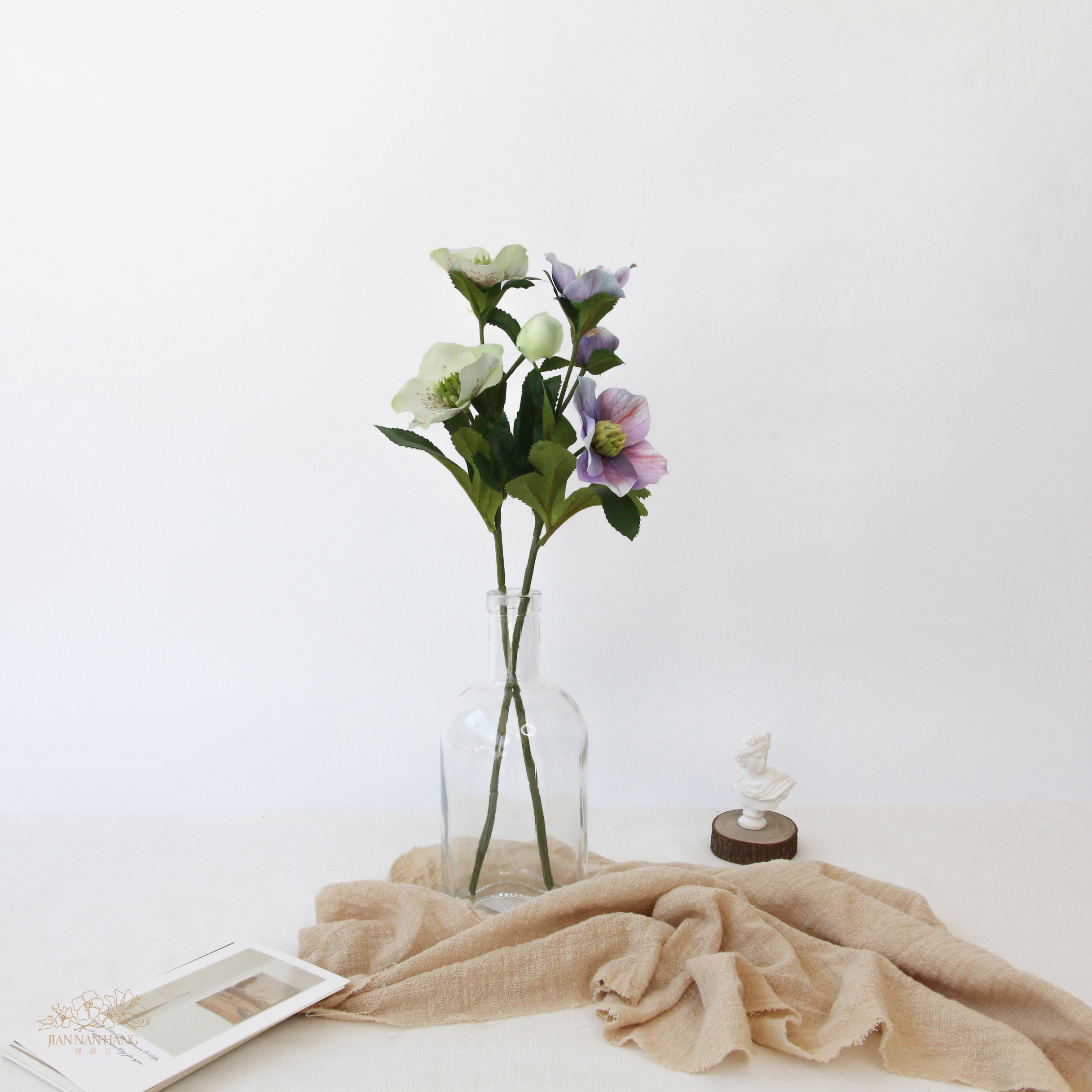 人造花 聖誕玫瑰 2色