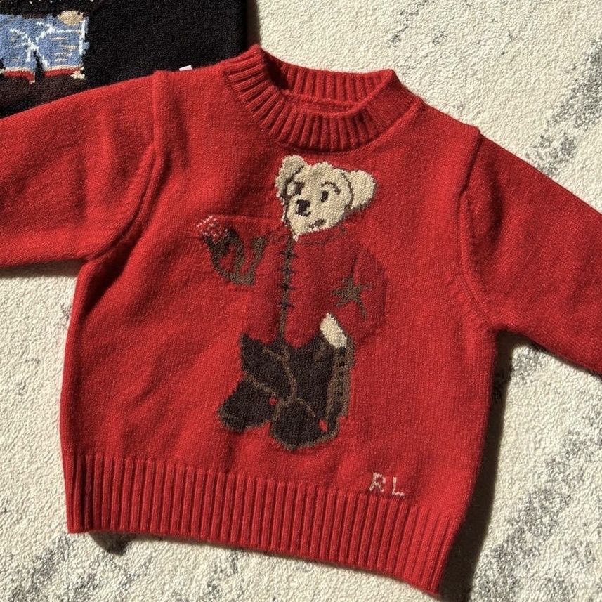 🐎𝐏𝐨𝐥𝐨 𝐑𝐚𝐥𝐩𝐡 𝐋𝐚𝐮𝐫𝐞𝐧 🧧小熊新年利是毛衣 親子裝