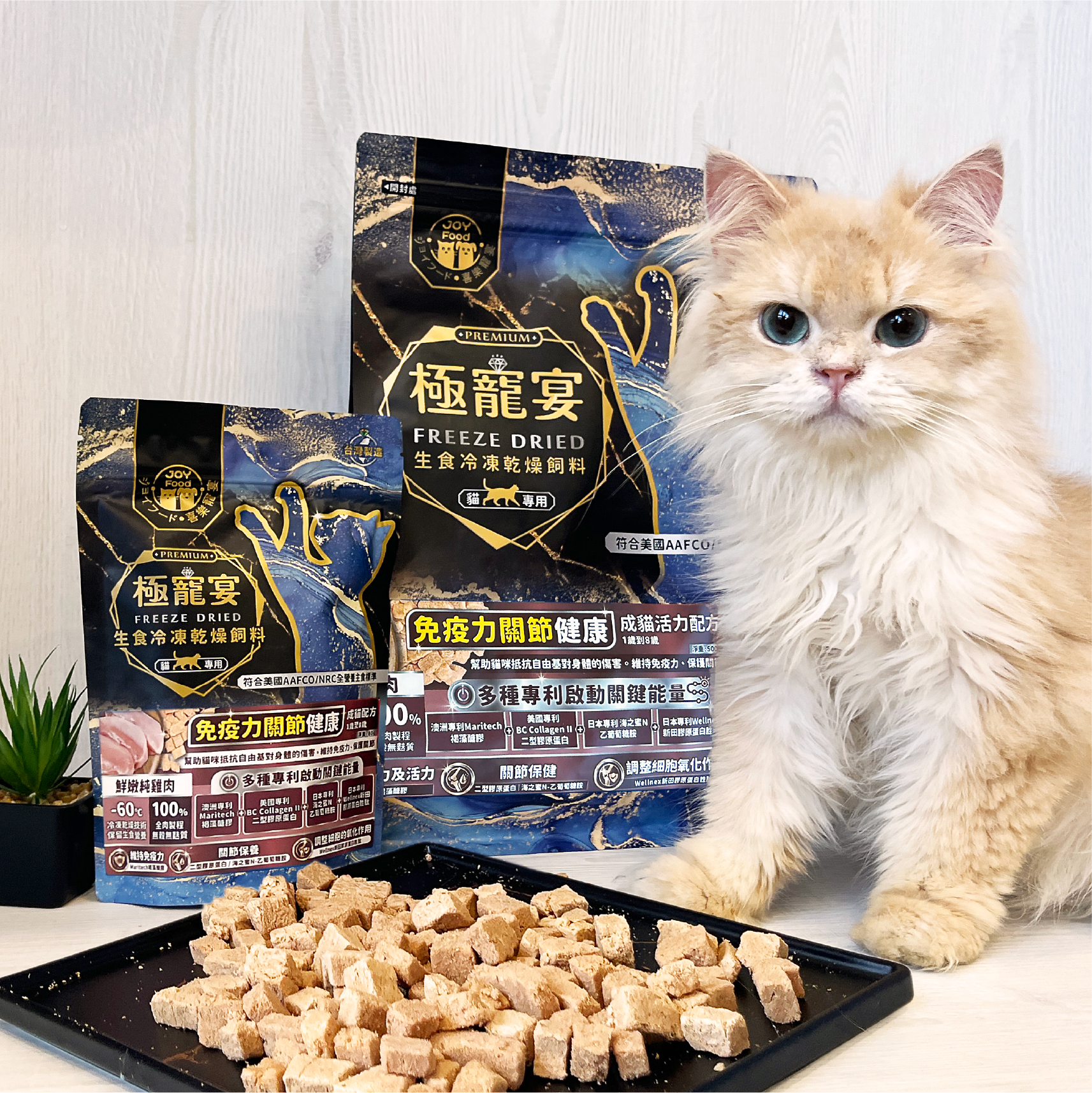成貓-純雞肉 免疫力關節健康配方 極寵宴凍乾主食飼料 80g