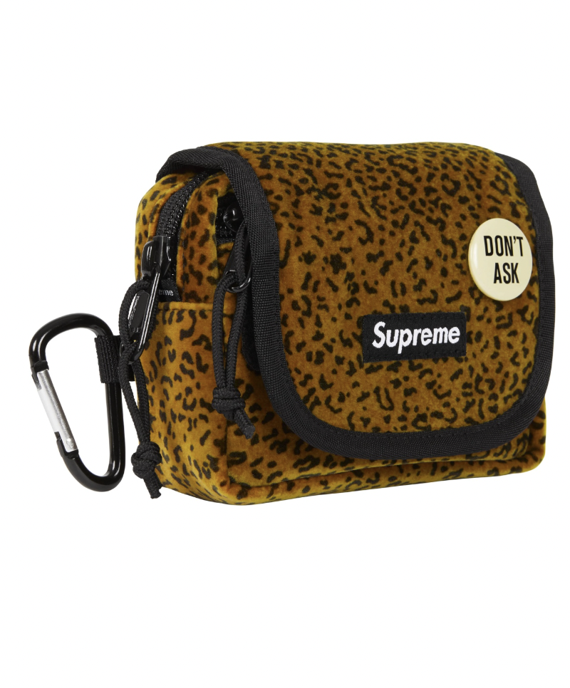 Supreme FW25 Velvet Mini Pouch| (Black / Red / Gold)