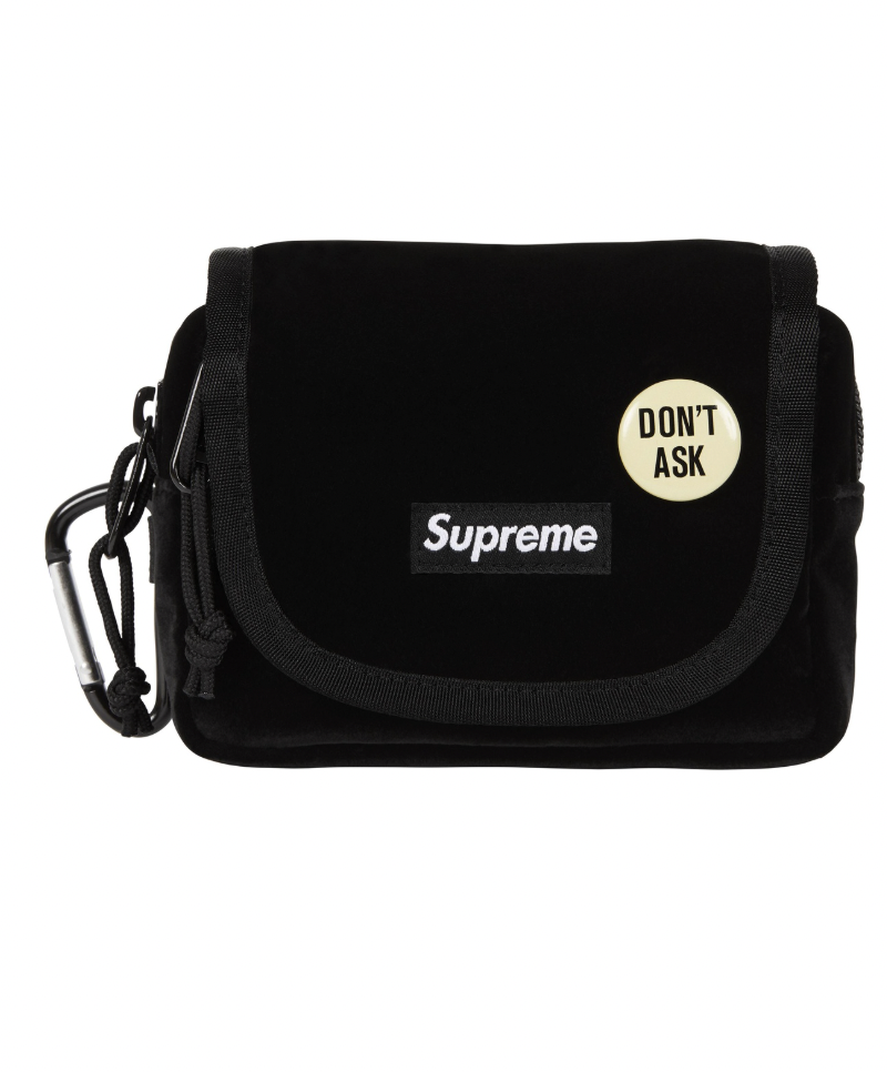 [Instock] Supreme FW25 Velvet Mini Pouch| (Black / Red / Gold)