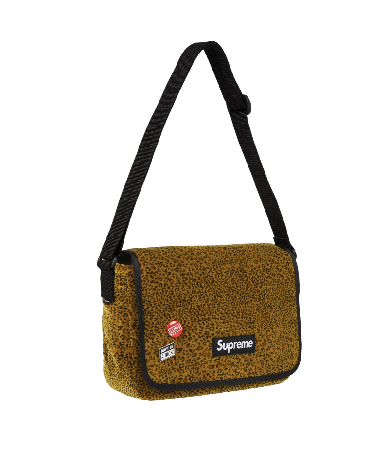 Supreme FW25 Velvet Small Messenger Bag| (Black / Red /
