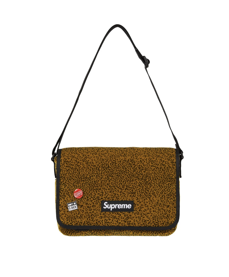 Supreme FW25 Velvet Small Messenger Bag| (Black / Red /