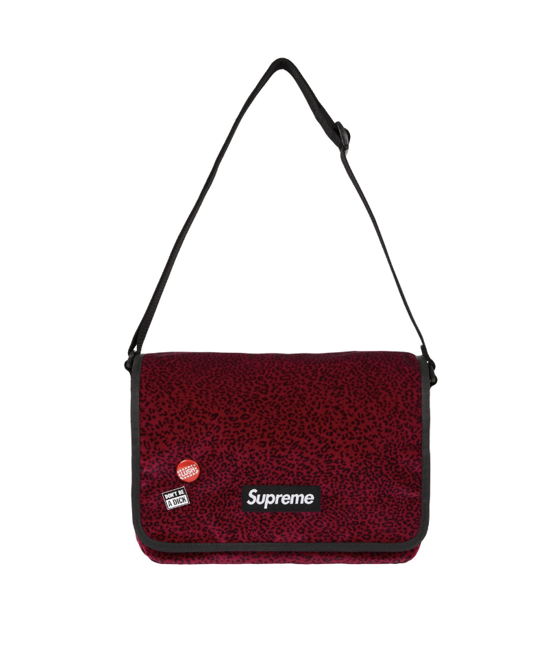 Supreme FW25 Velvet Small Messenger Bag| (Black / Red /